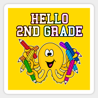 Hello 2nd Grade Octopus Back To School Magnet